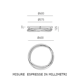 Lámpara de techo moderna Gea Luce ATIA PM N LED