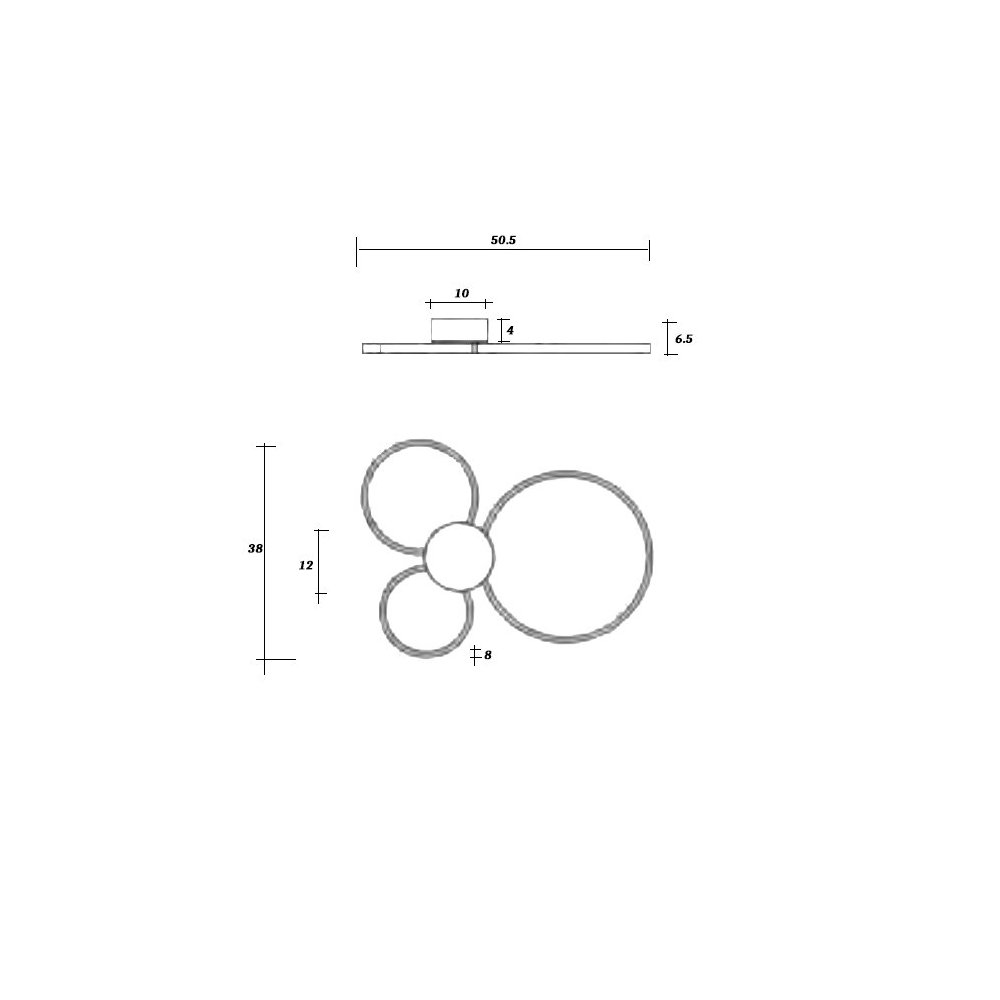 Plafón clásico grupo Redo ATOM 01-3105