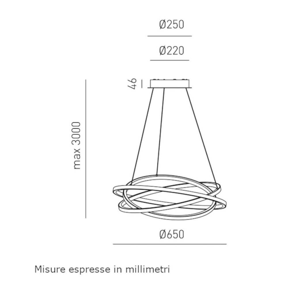 Gea Luce ATIA SP N lámpara de araña LED moderna