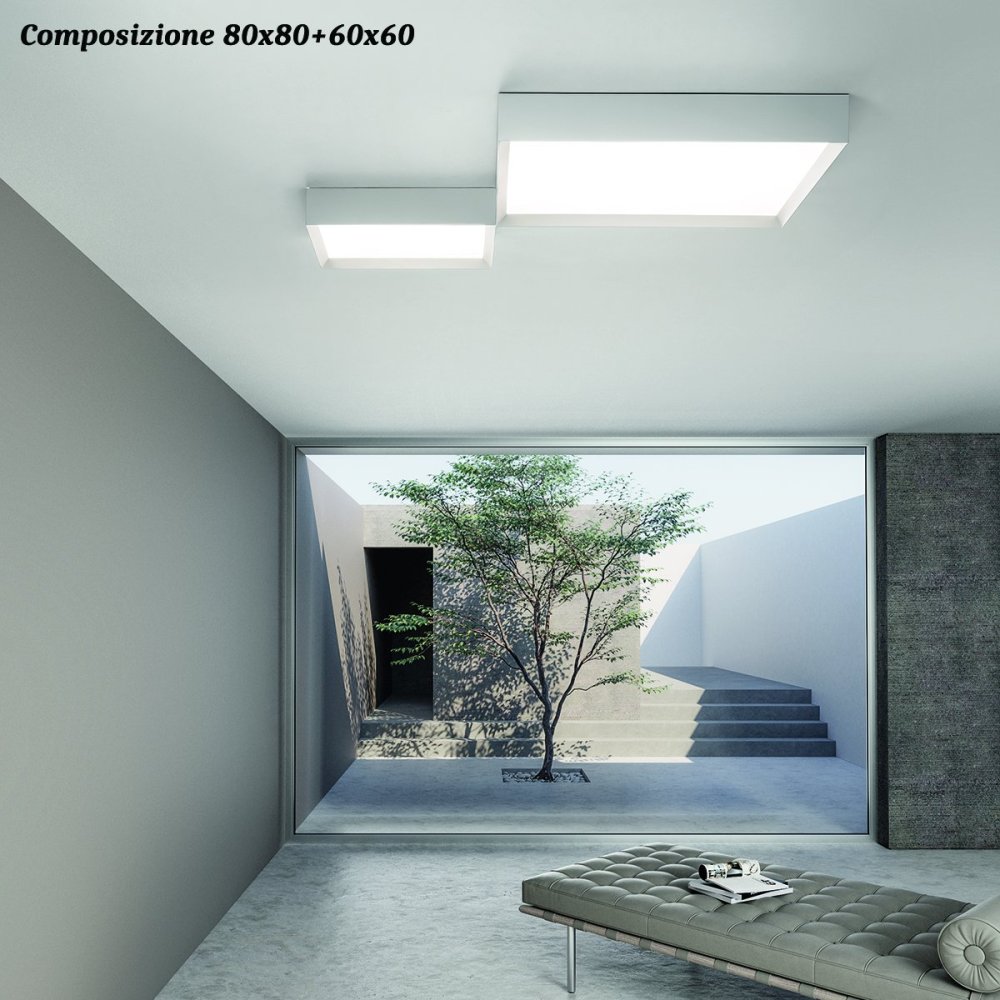 Lámpara de techo moderna Gea Luce AOI PM B LED