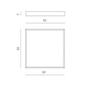 Lámpara de techo moderna Gea Luce AOI PG N LED