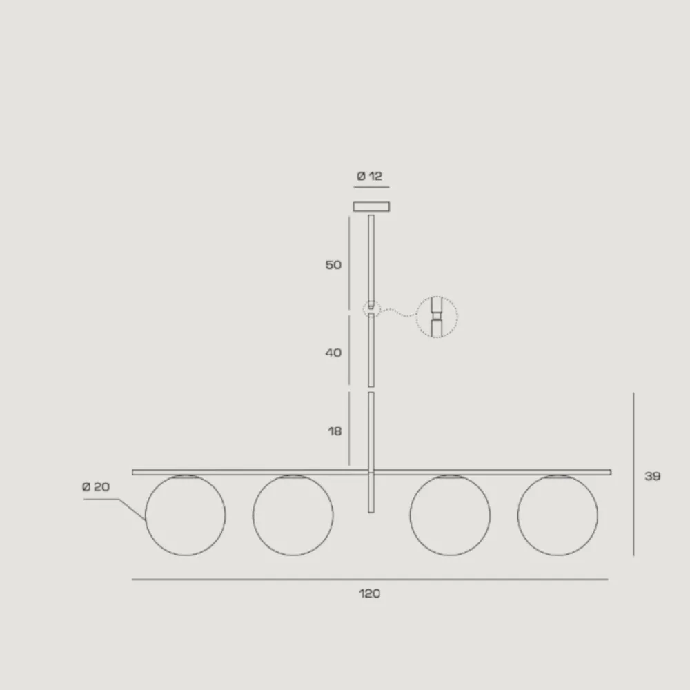 Lustre classique Miloox JUGEN 1744 68 E27 LED