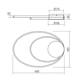 Redo group Applique murale moderne LED NEXUS 45W