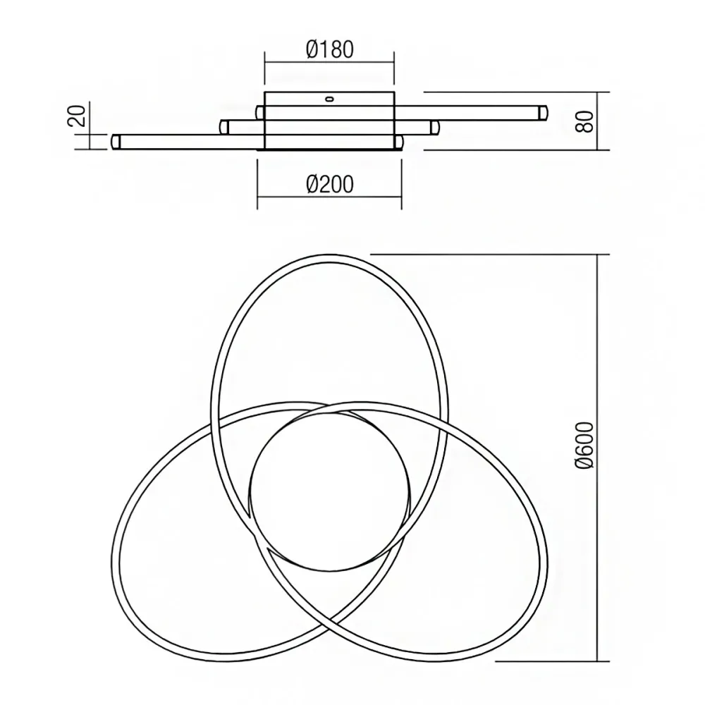 Applique plafoniera moderno Redo group NEXUS
