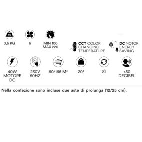 Moderner Deckenventilator Perenz SIRIO 7187 B CT LED
