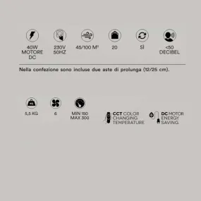 Perenz CRUX 7163 B CT LED moderner Ventilator