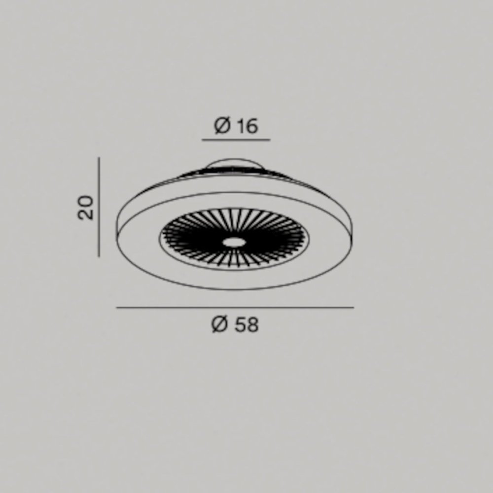 Ventilateur moderne Perenz RING 7174 B CT LED