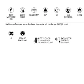 Moderner Ventilator Perenz PEGASO 7189 B CT LED