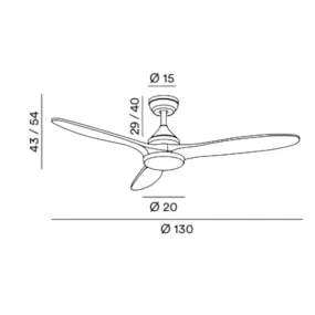 Ventilador LED clásico Perenz TRIADE 7170 B CT