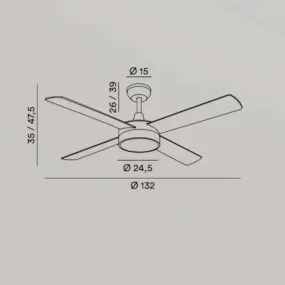 Ventilatore moderno Perenz ORIONE 7179 B CT LED
