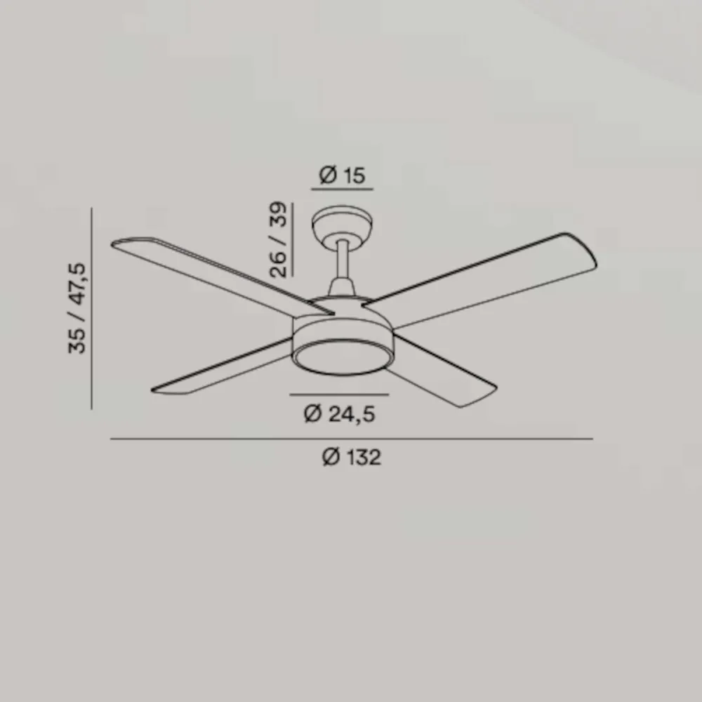 Ventilateur moderne Perenz ORIONE 7180 B CT LED