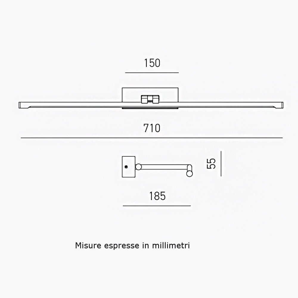 Gea Luce MAGIS GAP462C applique murale miroir carrée LED