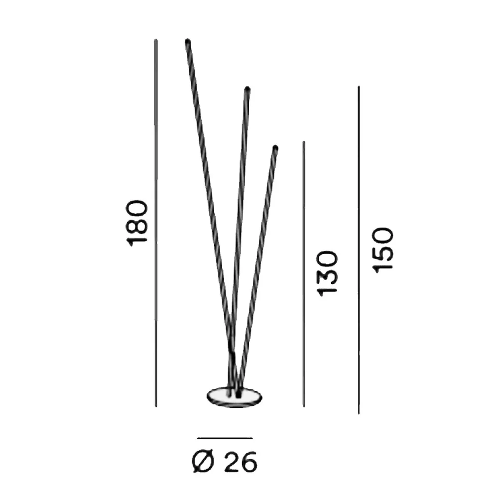 Piantana moderna Perenz illumina TWINS 8057 B LC LED dimmerabile