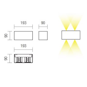 Applique led Redo group AMPLITUDE 1230 2810