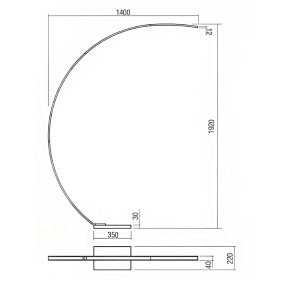 Lámpara de pie grupo Redo CARVER 01-3217 3216 brazo arco