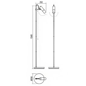 Lámpara de pie orientable grupo Redo PIVOT 01-2370 2371