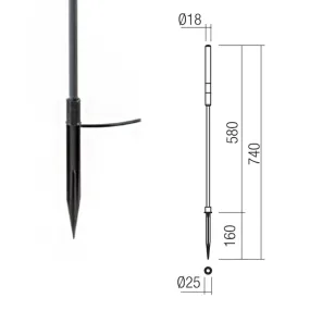 Lampioncino picchetto giardino Redo group TORCH
