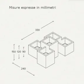 Plafonnier LED en plâtre Sforzin HERAEA T194 GU10