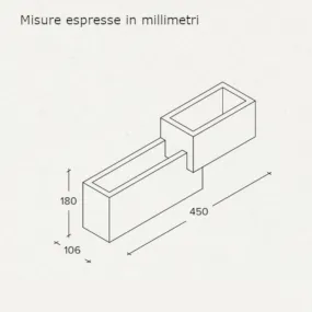 Applique gesso Sforzin PARO T269 G9 LED