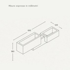 Applique murale LED en plâtre Sforzin PARO T270 G9