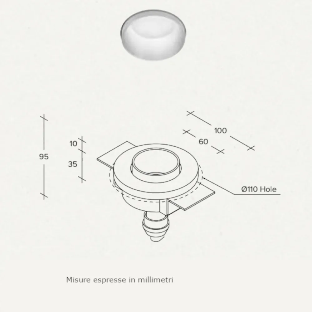 Spot encastrable Sforzin éclairage THESSALY T332 GU10 LED
