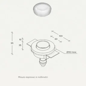 Faretto incasso Sforzin THESSALY T334 GU10 LED