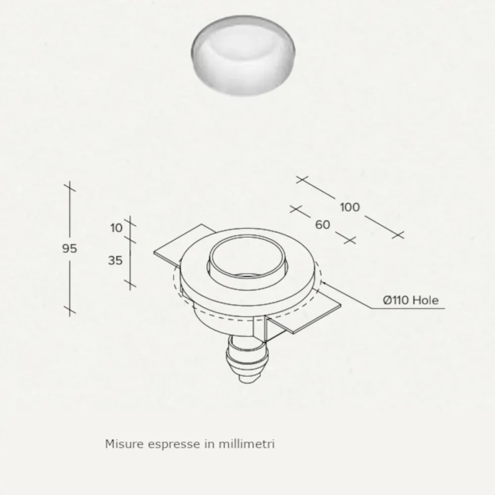 Faretto incasso Sforzin THESSALY T334 GU10 LED