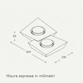 Plafoniera gesso Sforzin ANCHISE T372 GX53 LED