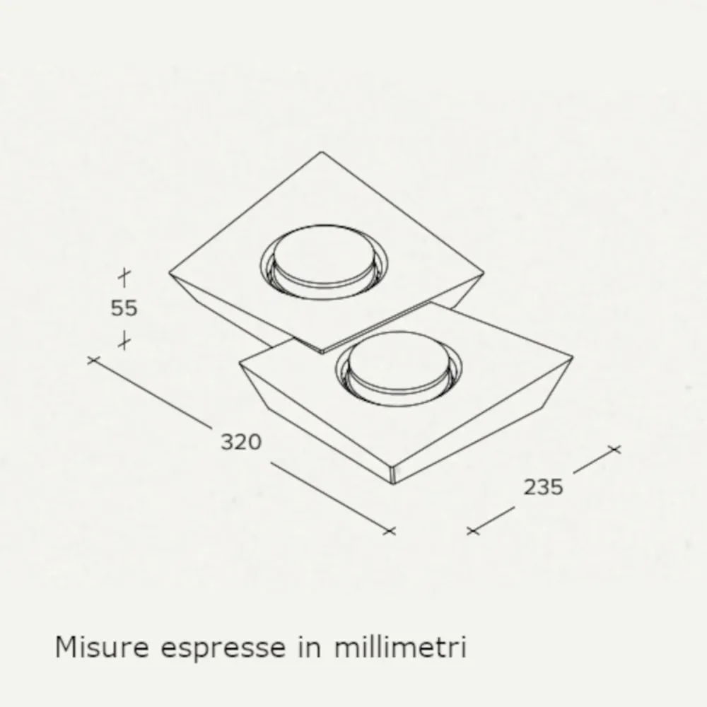 Sforzin ANCHISE T372 GX53 LED-Gips-Deckenleuchte