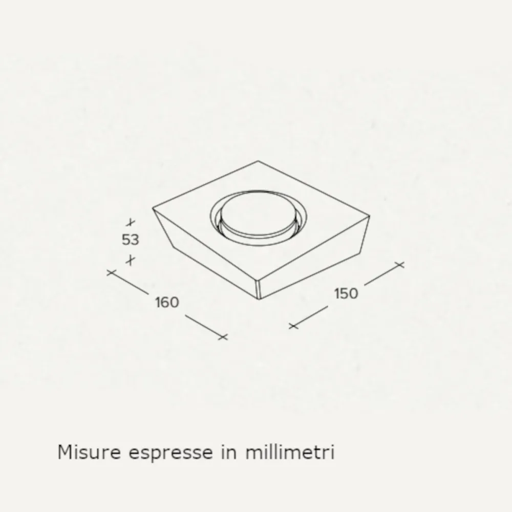 Applique gesso Sforzin illuminazione ANCHISE T374 GX53 LED
