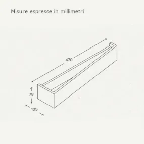 Moderne, dreieckige Gipswandleuchte, original G9 LED IP20 Angriff.