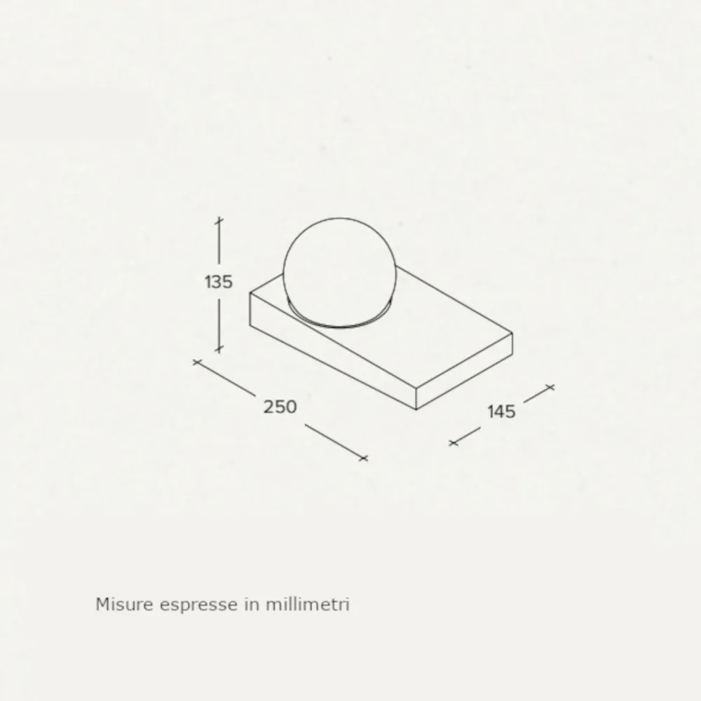 Applique murale en plâtre Sforzin CICLADI éclairage T385 GX53 LED