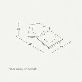 Plafón de yeso Sforzin CICLADI iluminación T388 GX53 LED