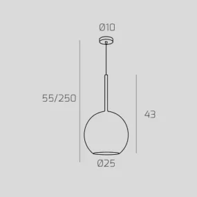 Lustre moderne Top Light FUTURE 1155CR SG E27 LED