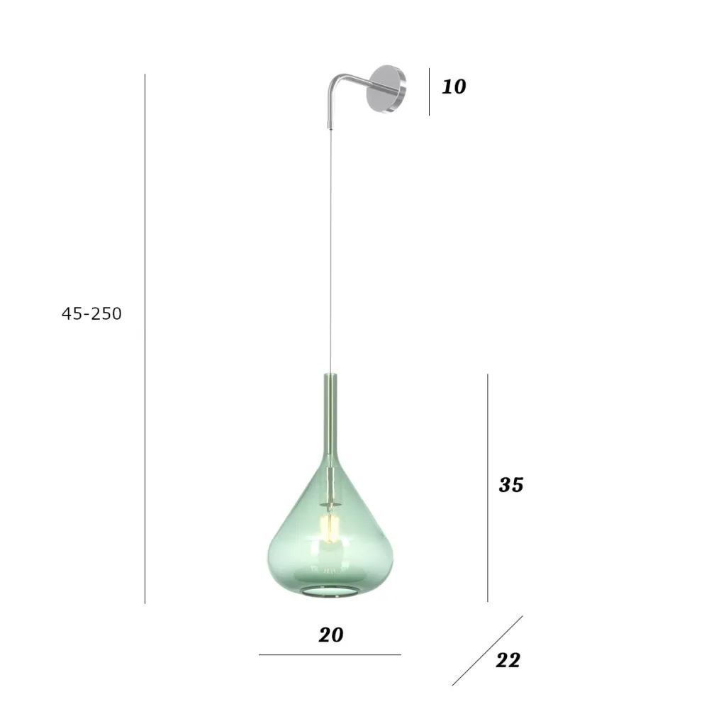 Applique moderna Top Light KONA 1177 CR A VE