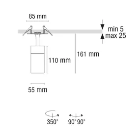 Spot encastrable orientable...