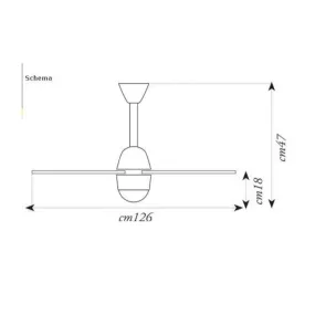 Ventilateur moderne LED Italexport SFERA 1205 R7s