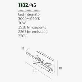 Applique moderne Top Light DNA 1182 45 BI