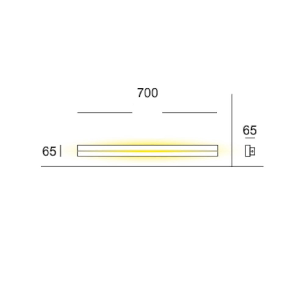 Cattaneo SESAMO 836 67 PA LED moderne Wandleuchte