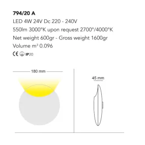 Applique LUNATICA Cattaneo illuminazione