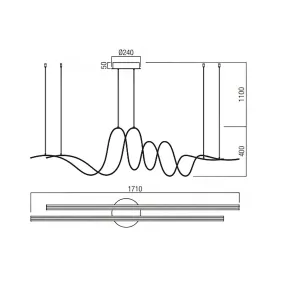 Redo Group LED-Kronleuchter IMPULS 01-3622