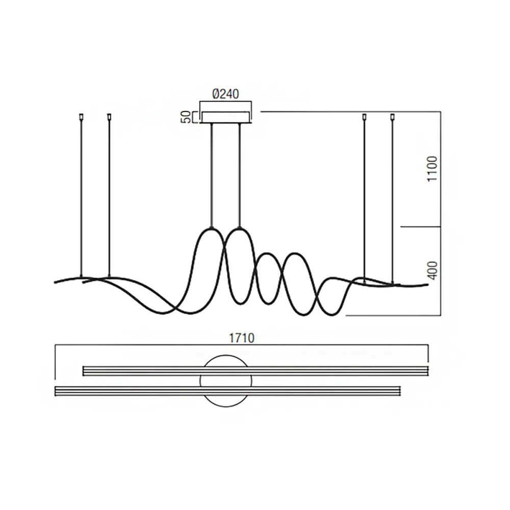 Redo Group LED-Kronleuchter IMPULS 01-3622