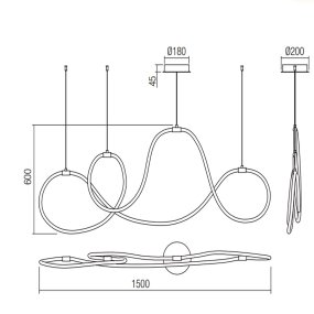 Redo Group LED-Kronleuchter HENK 01-3556