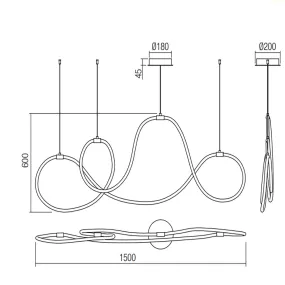 Lampadario led Redo Group Henk 01-3557