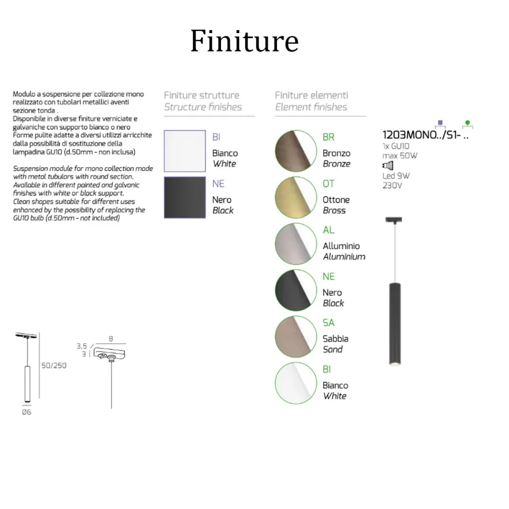 Top Light Schiene MONO 1203 YARI 200 N