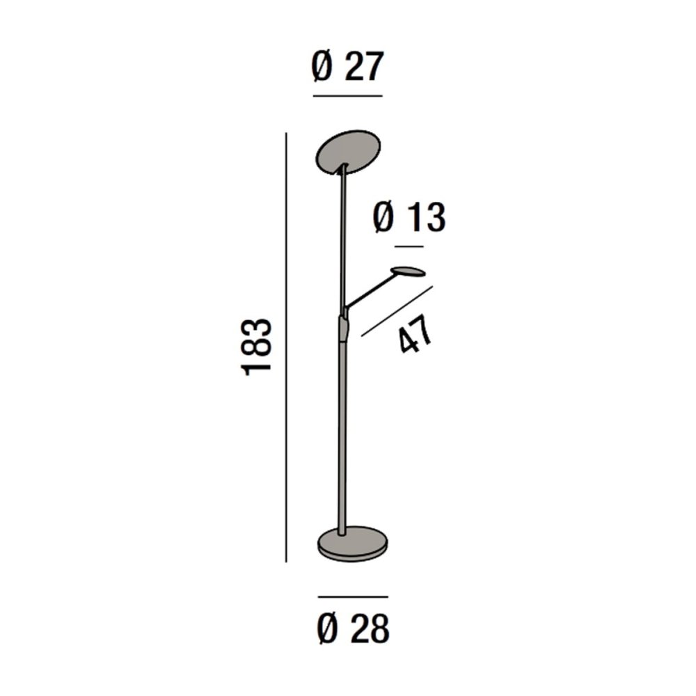 Lampadaire LED à intensité variable Perenz Miranda 6448 B