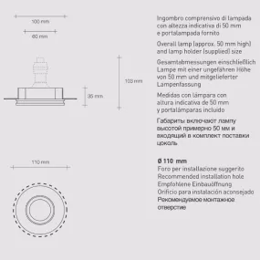 Sforzin Einbaustrahler Beleuchtung THESSALY RASO T411 GU10 LED