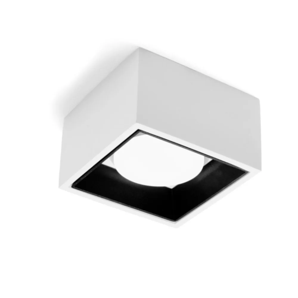 Plafonnier carré en plâtre Sforzin NASSO éclairage T426 GX53 LED