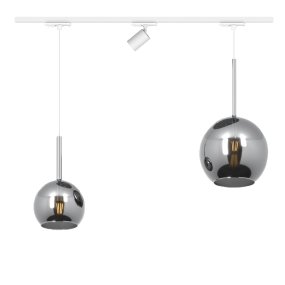 Top Light Track MONO 1155 FUTURE YARI BI WHITE E27 LED moderne Deckenleuchte verstellbar Spot Glas Chrom
