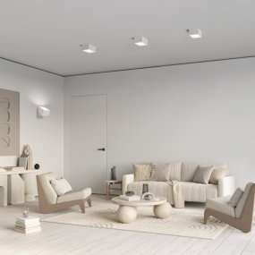 Plafonnier carré en plâtre Sforzin NASSO éclairage T427 GX53 LED
